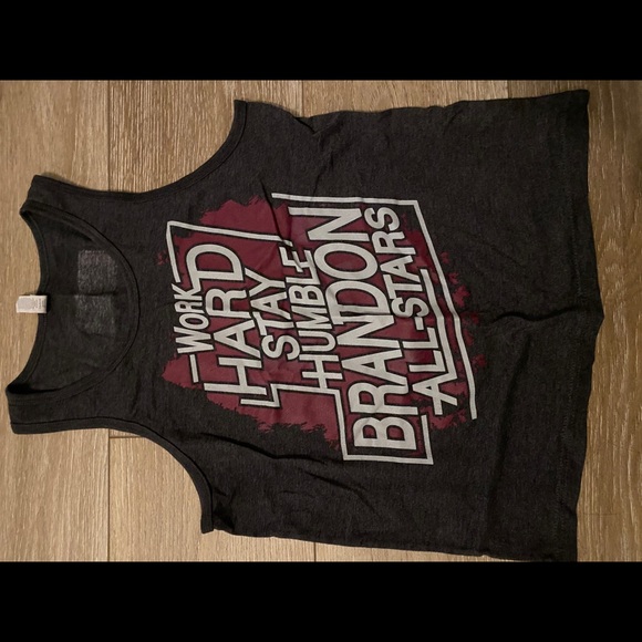 Varsity Tops - Brandon senior black tank top